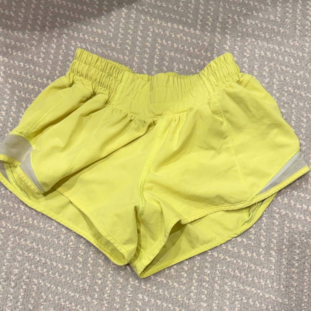 Lululemon Athletica Bright Yellow Athletic Shorts